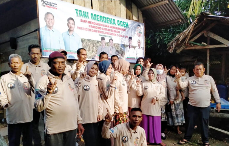 Tani Merdeka Aceh Timur Bentuk Posko Pemenangan Prabowo-Gibran