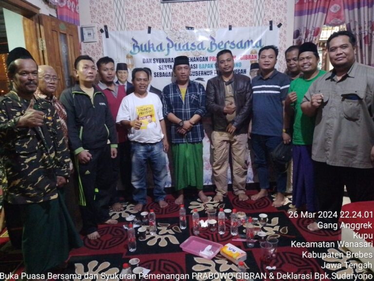 Syukuran Kemenangan Prabowo-Gibran, Tani Merdeka Brebes Deklarasi Dukung Sudaryono dalam Pilgub 2024