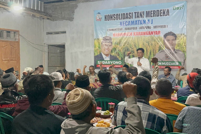 Tani Merdeka Karanganyar Yakin Cagub Sudaryono Mampu Bawa Jateng Maju Mapan