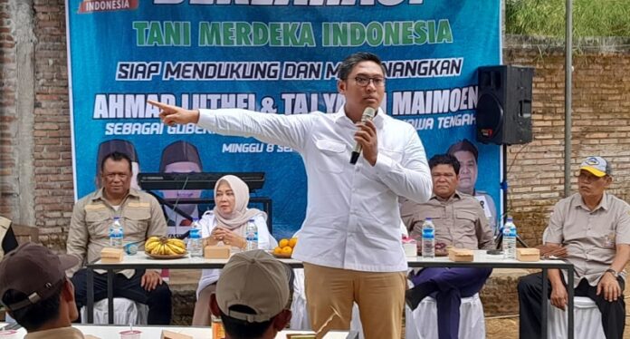 Ketua DPD Partai Gerindra Jateng juga Wakil Menteri Pertanian, Sudaryono menghadiri Deklarasi Tani Merdeka Kabupaten Semarang Memenangkan Ahmad Luthfi-Gus Yasin, Minggu (8/9/2024).
