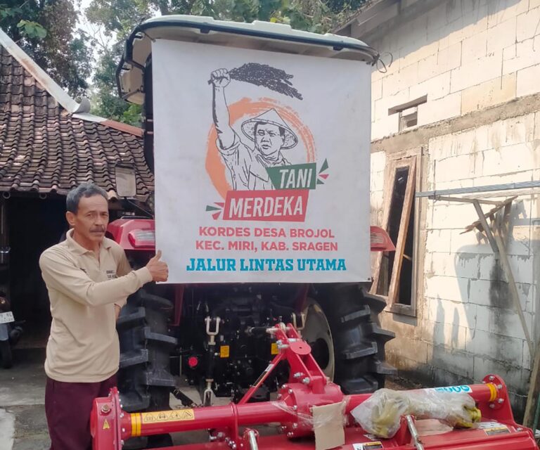Kelompok Tani Terima Bantuan Alsintan, Tani Merdeka Sragen: Terima Pak Presiden Prabowo