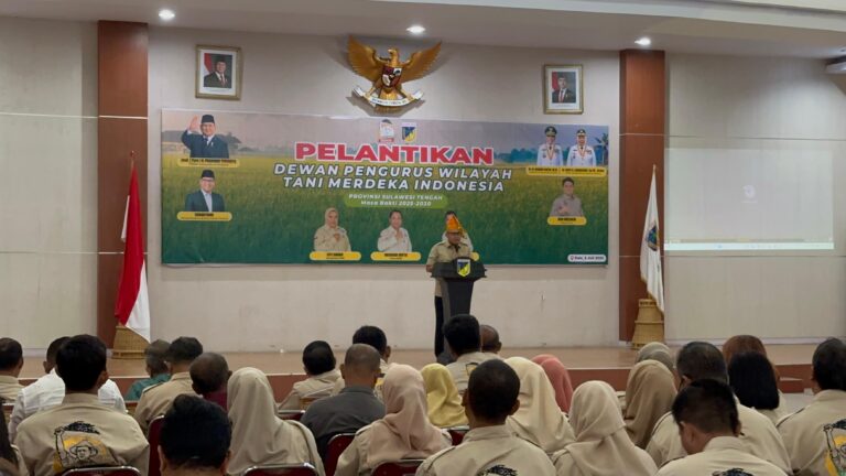Sekjen DPN Tani Merdeka Tegaskan Kedaulatan Pangan Kunci Ketahanan Nasional di Pelantikan DPW Sulteng