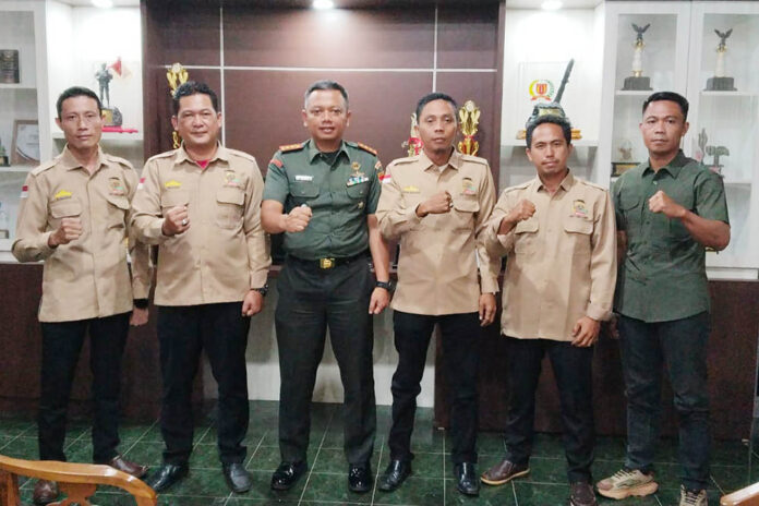 Pengurus DPD Tani Merdeka Indonesia Kabupaten Tanggamus gelar pertemuan dengan Kodim 0424 Tanggamus.