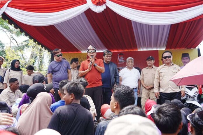 Gubernur Kalimantan Utara (Kaltara) Zainal A. Paliwang menghadiri acara Pelantikan Pengurus DPW Tani Merdeka Indonesia Provinsi Kaltara.